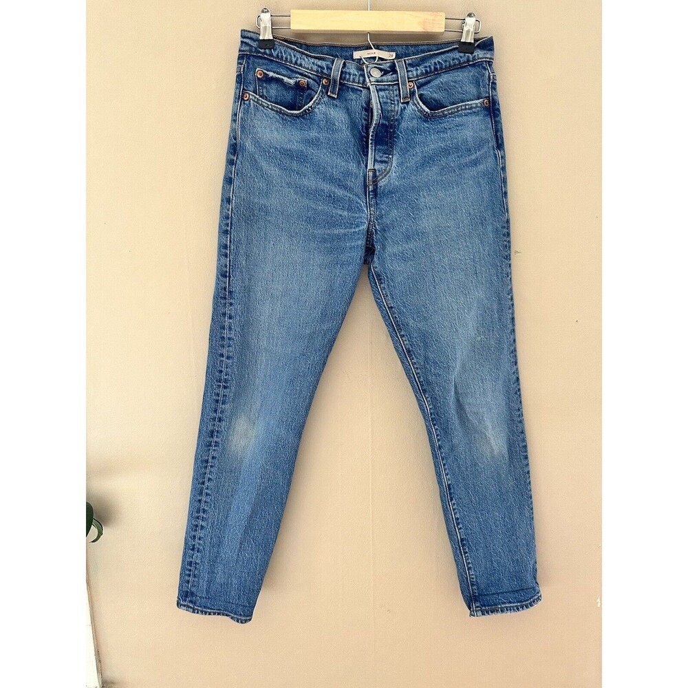 COPY - Levis Womens Wedgie Jeans Size 28 Button Fly Denim Medium Wash High Rise…